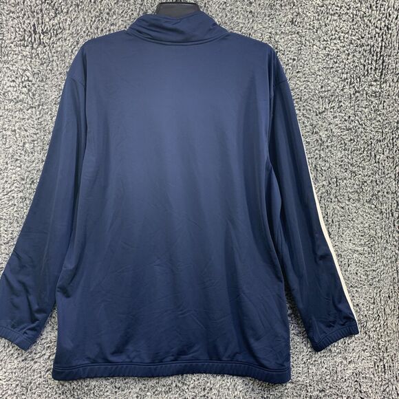 Vtg Y2K Adidas Jacket 3 Stripes Full Zip Track Blue Sz XL Hip Hop - Picture 2 of 13